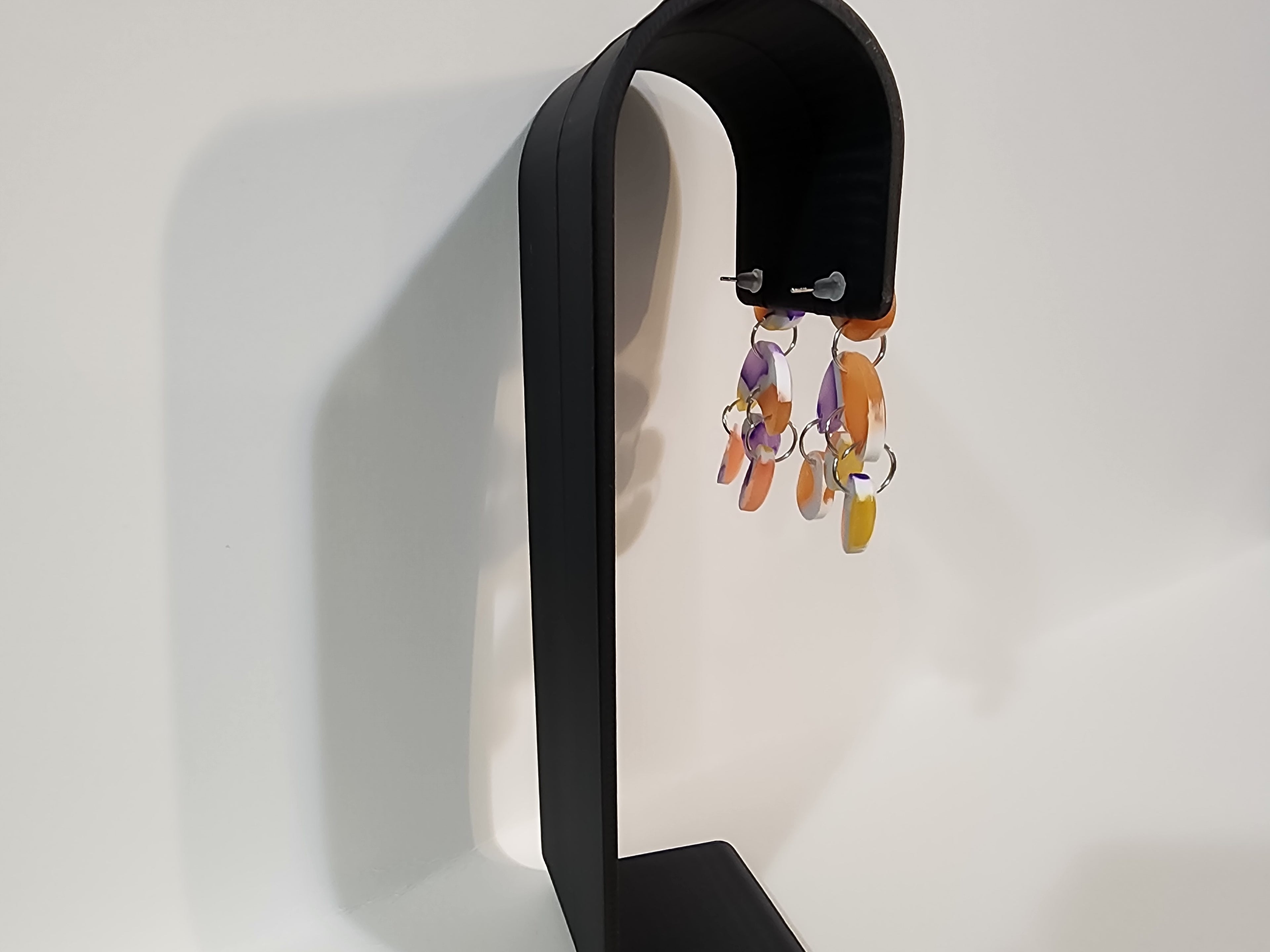 Handmade Abstract Polymer Clay Statement Earrings – Colorful Confetti Dangles