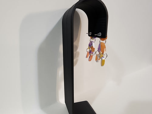 Handmade Abstract Polymer Clay Statement Earrings – Colorful Confetti Dangles