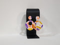Handmade Geometric Polymer Clay Earrings – Colorful Abstract Hoop Dangles
