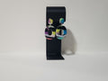 Handmade Abstract Polymer Clay Earrings – Rainbow Strip Statement Dangles